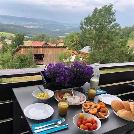 Panoramablick 2 شقة Böbrach